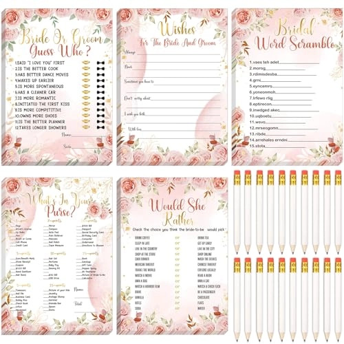 Bridal Shower Game - 145 Pieces