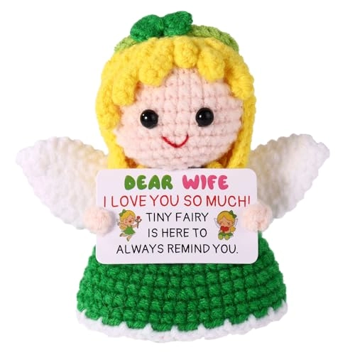 Crochet Fairy Doll - 9 x 7 x 6 cm yarn