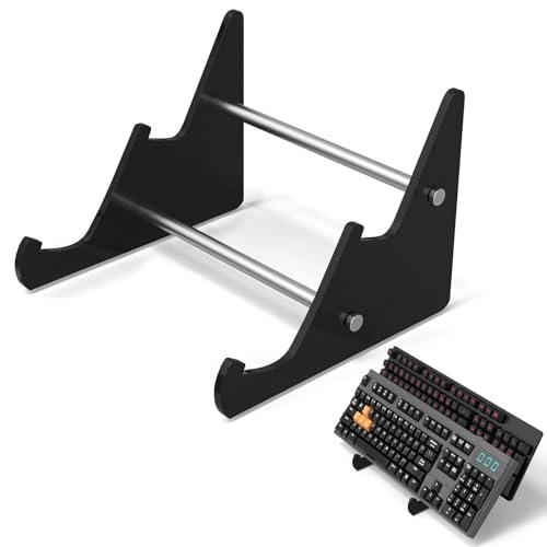 Keyboard Display Stand - 2-Tier Black Acrylic