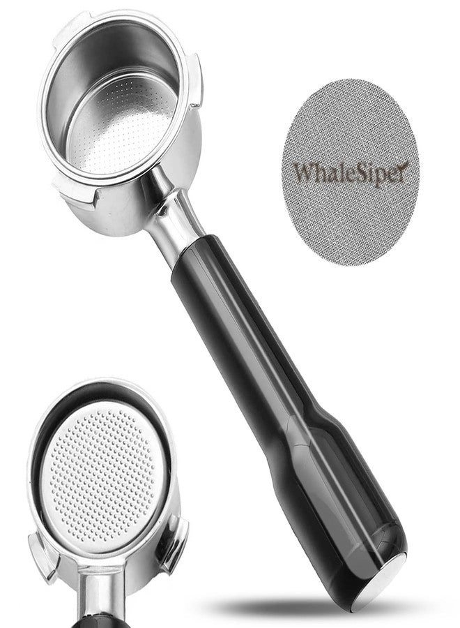WhaleSiper Bottomless Portafilter - 54mm 3-Ear Stainless Head + Puck Screen