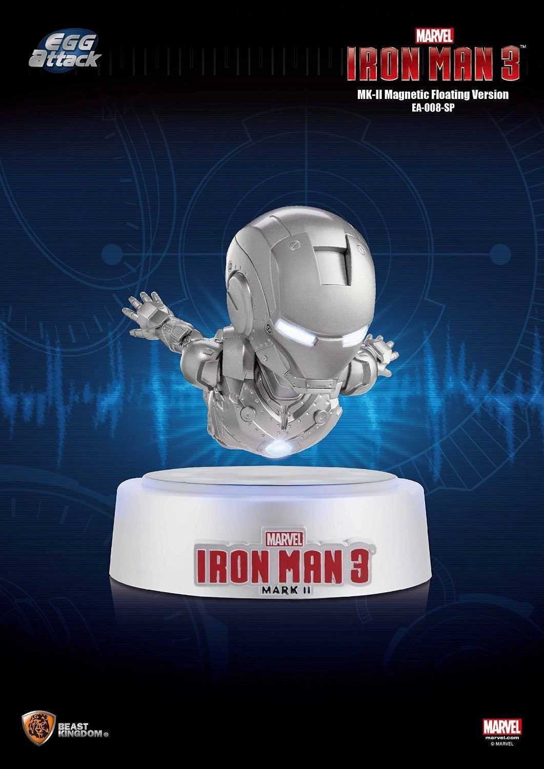 Generic Iron Man - Iron Man 3 Mark II Magnetic Floating Egg Attack Statue
