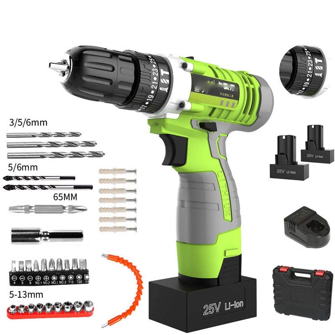 TINTAG Cordless Drill - 16.8V + Cordless Screwdriver Set