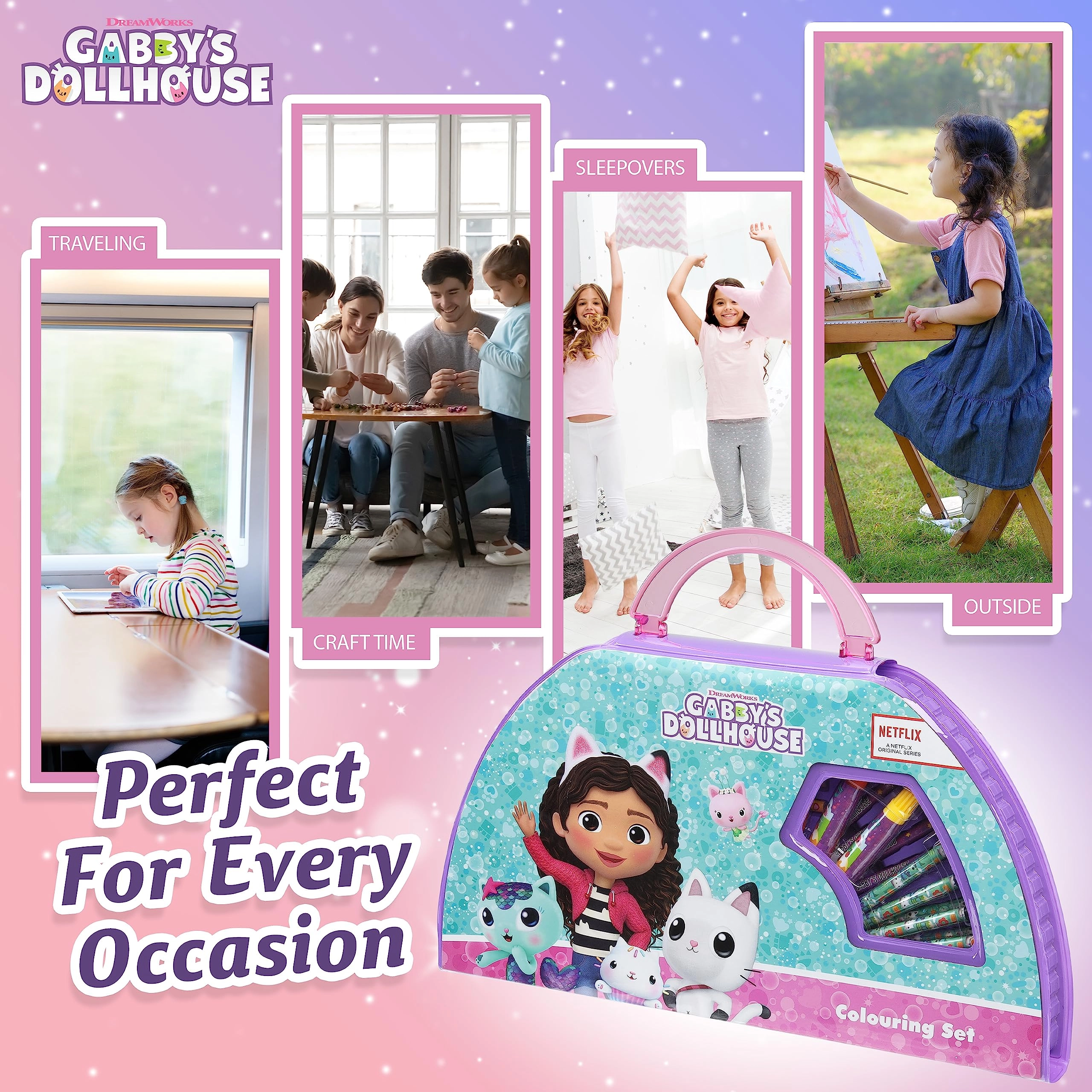 Art Set - Purple Halfmoon 40 Plus Pcs
