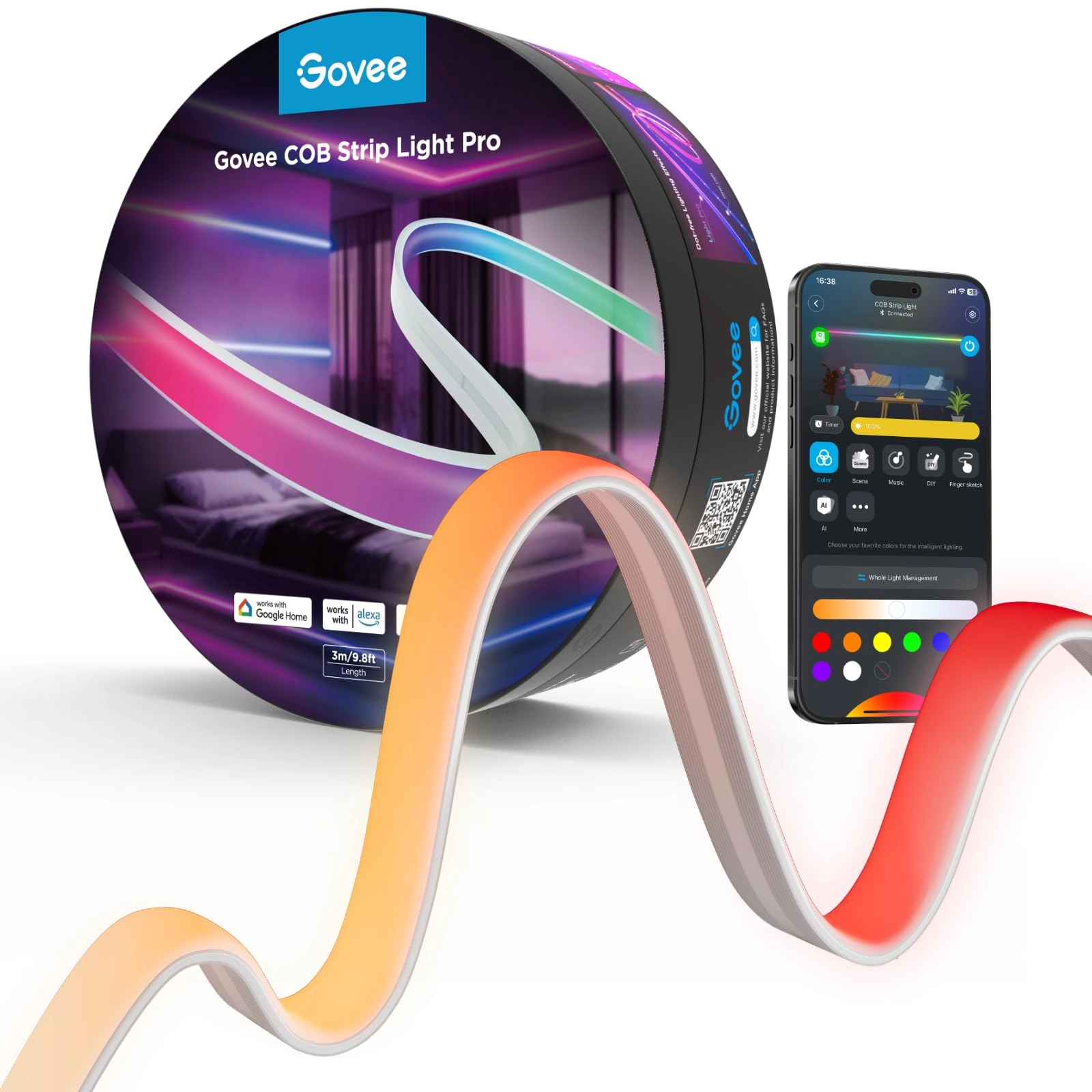 Govee COB LED Strip Light Pro - 9.8ft