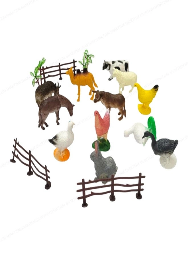 Farm Animal Toy Set - 12 pieces