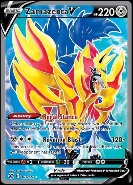 Pokémon Zamazenta V 163/172 - Brilliant Stars