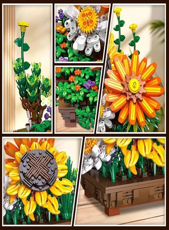 Flower Bonsai Building Blocks Set - Sunflower 924 pcs