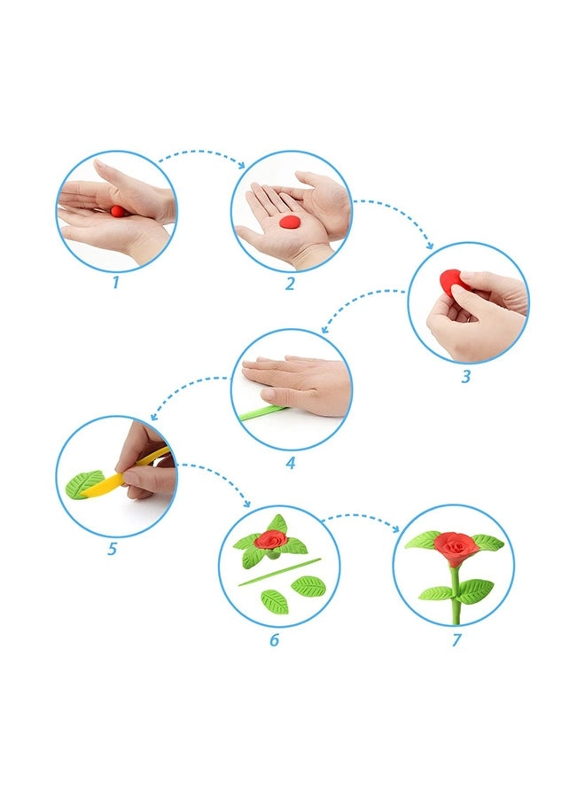 24-Piece Colours Fluffy Slime Soft Clay Diy Modelling Set - 3+ Years 24 pieces