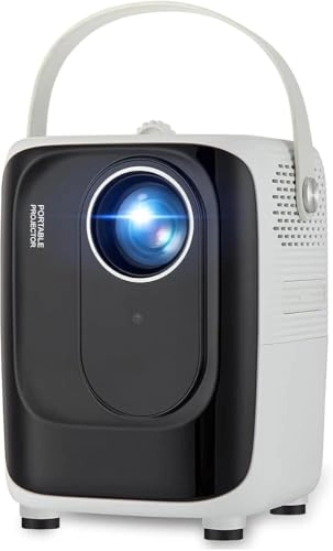 Portable Mini Projector For Home Theater, HD 1080P 5G WiFi Bluetooth Projector For Outdoor Movies, 4K Supported, Android TV 10.0, 200" Display Home Video Projector Compatible With iOS/Android/HDMI