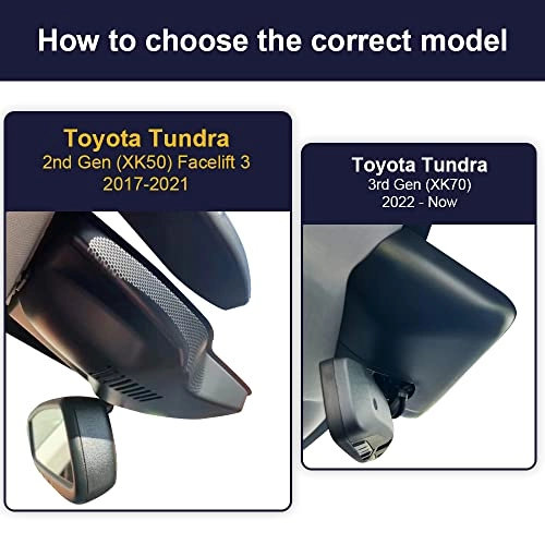 Dash Cam 2160 X 1080 pixels for Toyota Tundra 2017-2021 & Sequoia 2017-2022