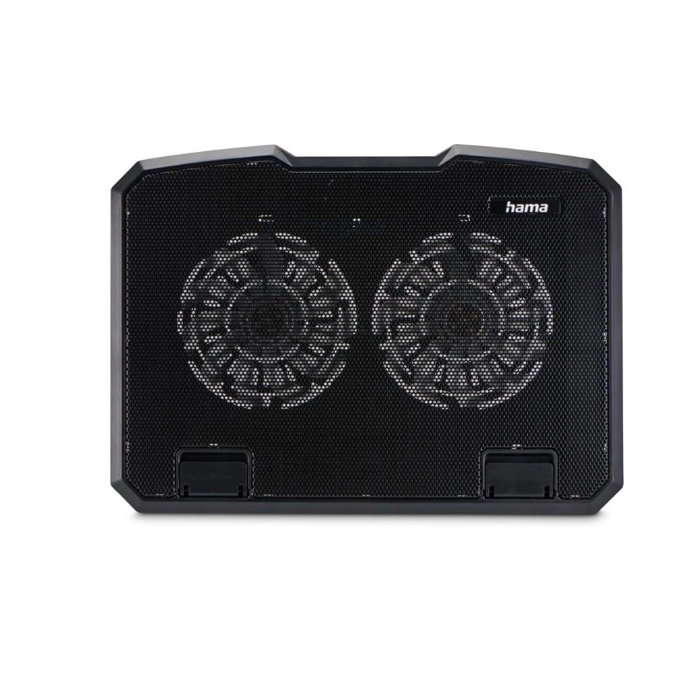 Black Metal Laptop Cooler - 2 Fans 15.6 Inch
