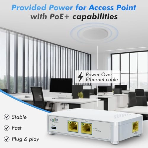 PoE to USB C Switch - 60W 802.3af/at 1000 Megabits Per Second