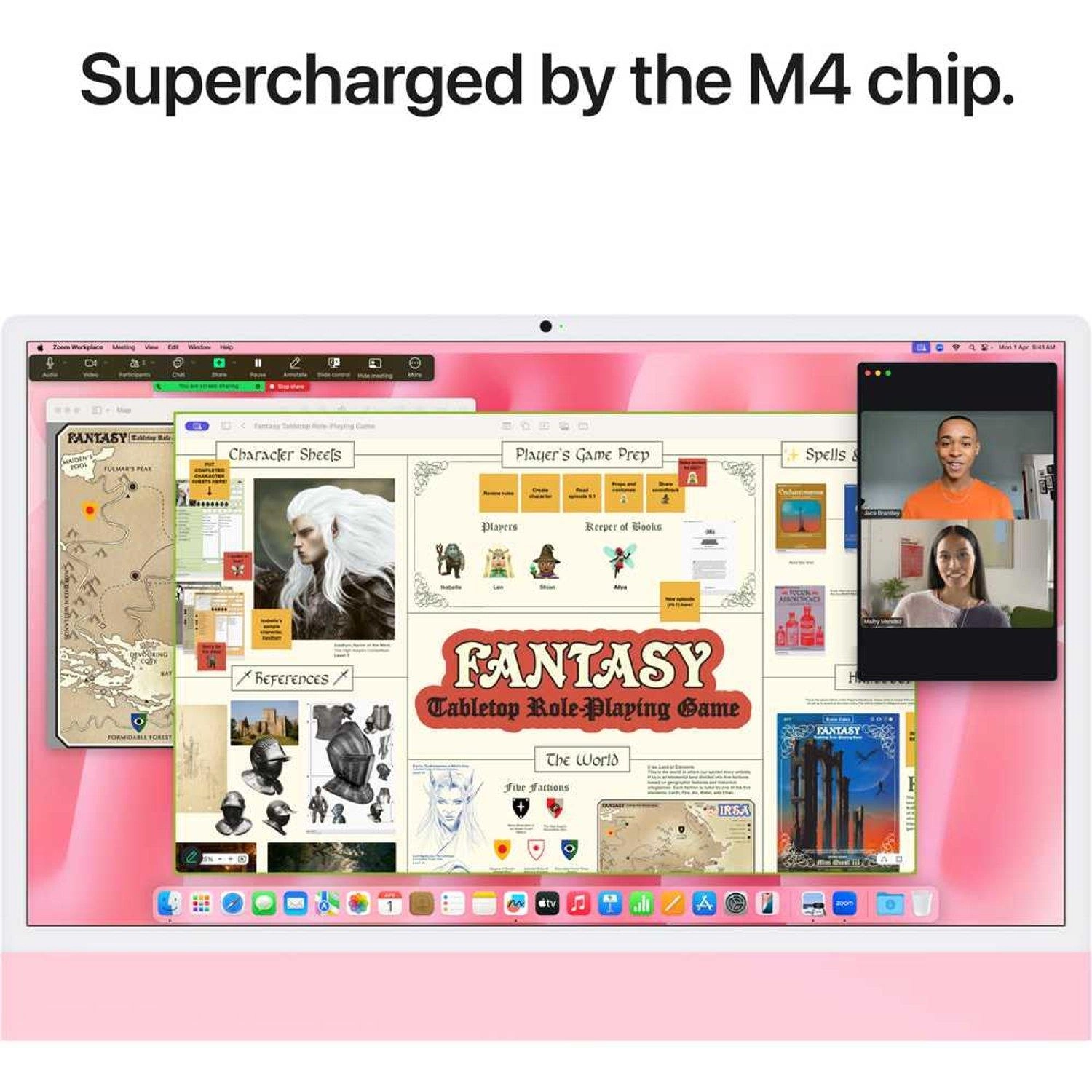 iMac 24-inch M4 8-core CPU and 8-core GPU, 16GB, 256GB SSD - Pink