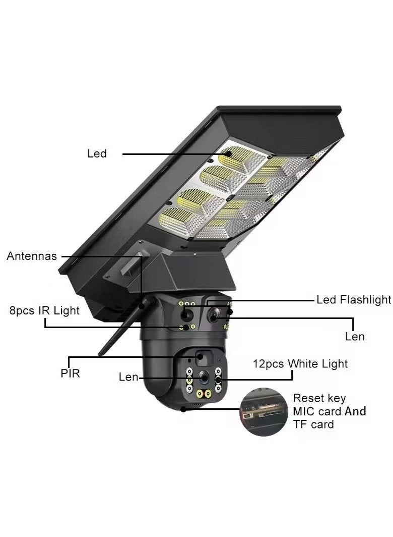 MAKS & CO. Solar Streetlight Dual Lens Camera - 3MP
