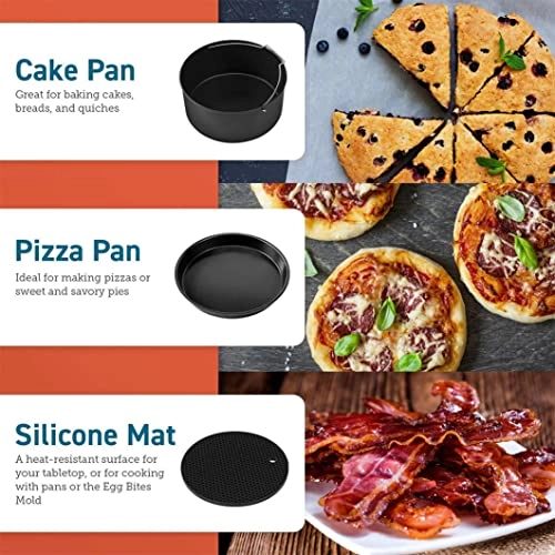 Metal Bracket + Skewers Rack + Cake Tin + Silicone Mat + Pizza Pan - Carbon steel stainless steel silica gel 5PCS