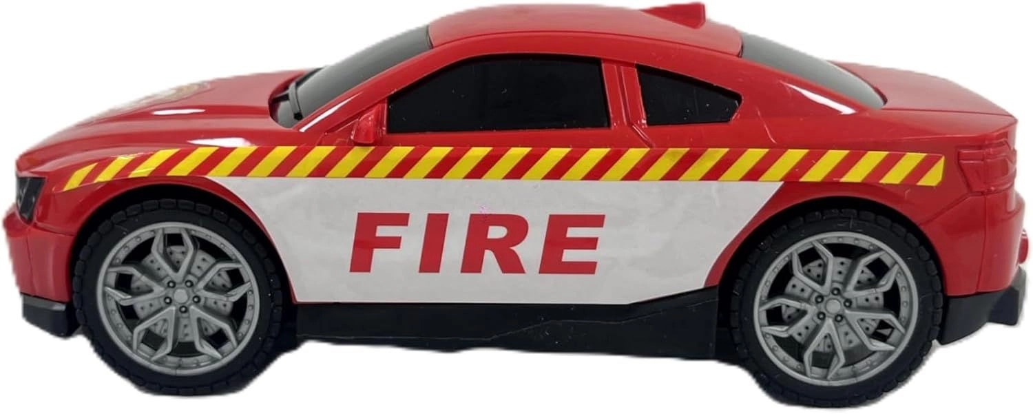 Helicopter & Sports Car Firemen Playset - 1:14