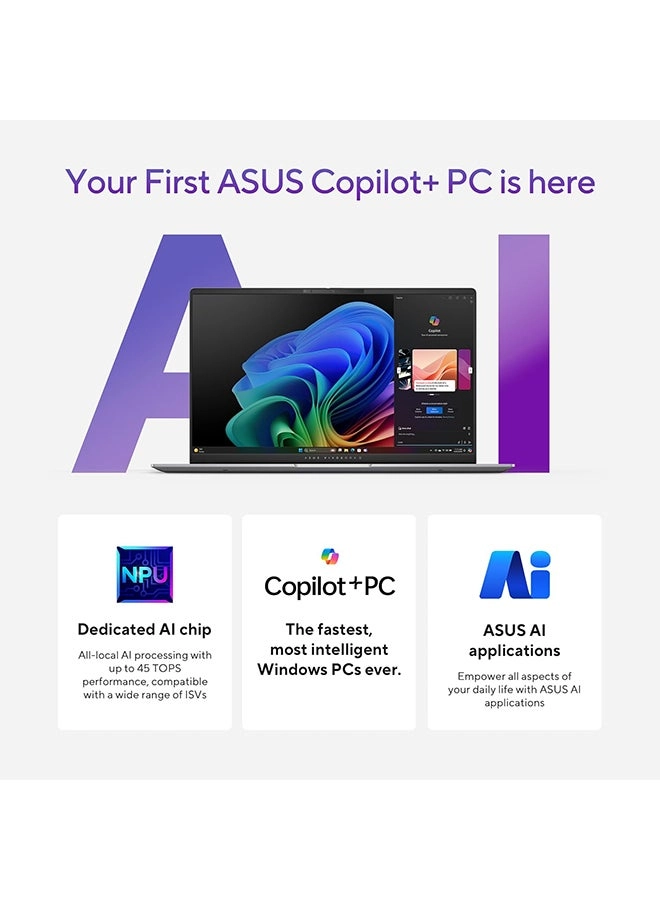 Vivobook S15 S5507QA-MA001W - 15.6'' Snapdragon X Elite 32GB DDR5 1TB SSD