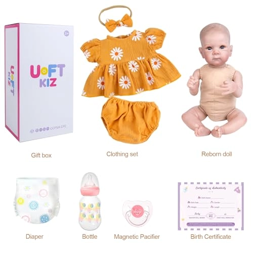 Reborn Baby Doll - 20-inch Vinyl Soft Cloth Body Girl Ages 3+