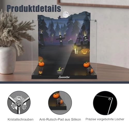 Acrylic Display Case - 3mm Hocus Pocus: The House of Sanderson Sisters for LEGO 21341