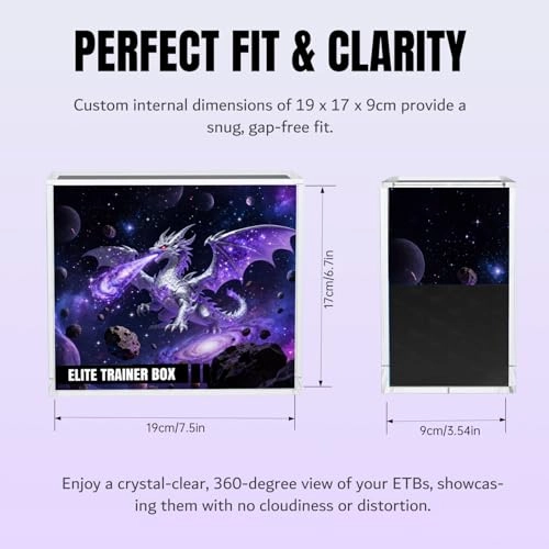 Acrylic Display Case Protector - 5mm Thick Magnetic ETB Case UV Protection