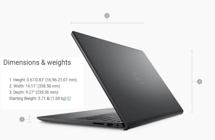 Inspiron 15 3535 i3535-CTO - 15.6'' Ryzen 7-7730U 16GB DDR4 1TB SSD