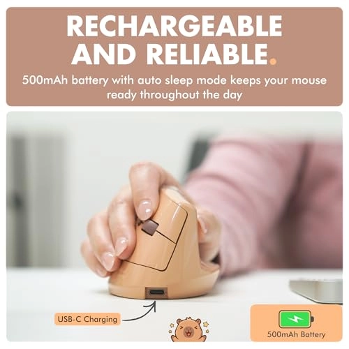 Vertical Ergonomic Mouse - 2.4G wireless receiver Bluetooth