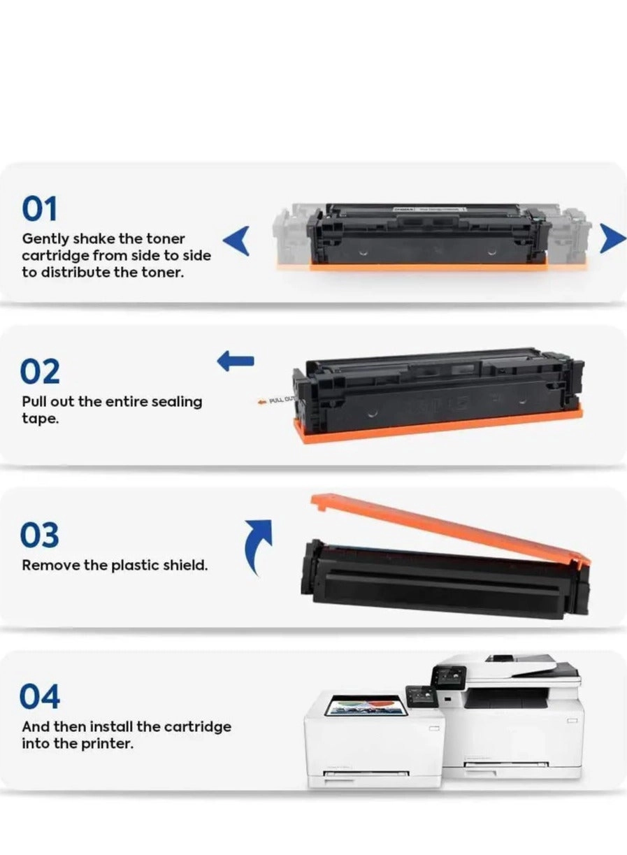 Toner 273 - Black, Cyan, Magenta, and Yellow.