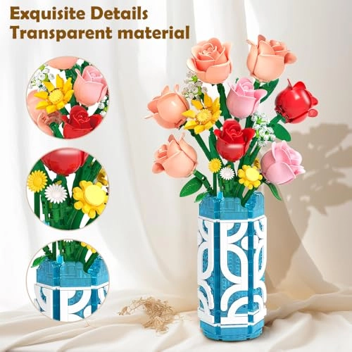 Flowers Bouquet Building Set - 747 pcs
