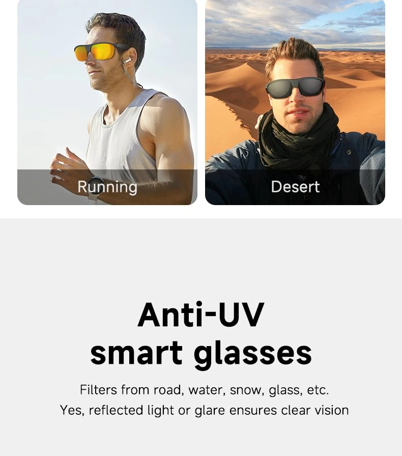 Bluetooth Audio Sunglasses - Bluetooth 5.3 Polarized Blue Light Filter