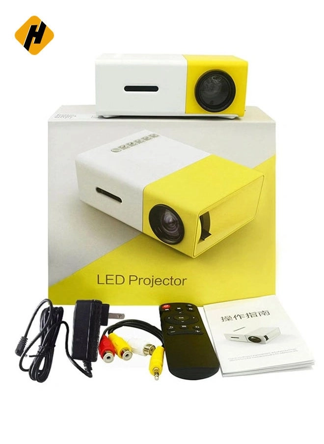 HuHa YG300 Micro Mini Projector – Ultra-Durable Portable Projector for Smartphones, Laptops, and Home Cinema
