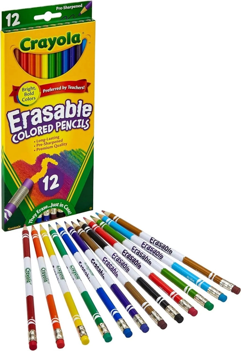 Erasable Colored Pencils - 12 Pcs