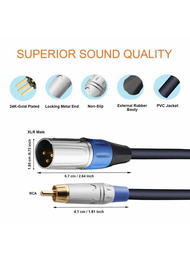 Dual RCA to XLR Cable - 1.0 meter