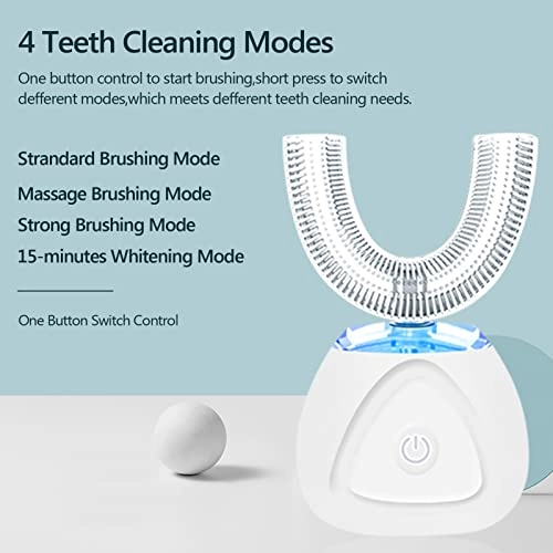 U-shaped Electric Toothbrush - IPX7 Waterproof 360 Degree Rechargeable