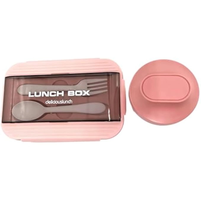 Lunch Box with Bottle Set - Pink