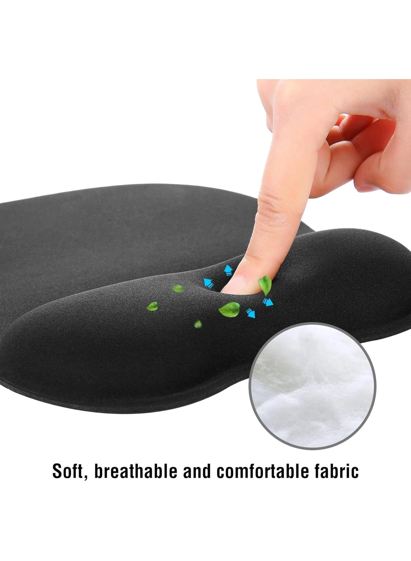 Lycra Ergonomic Mouse Pad - 23.8x20.57 cm