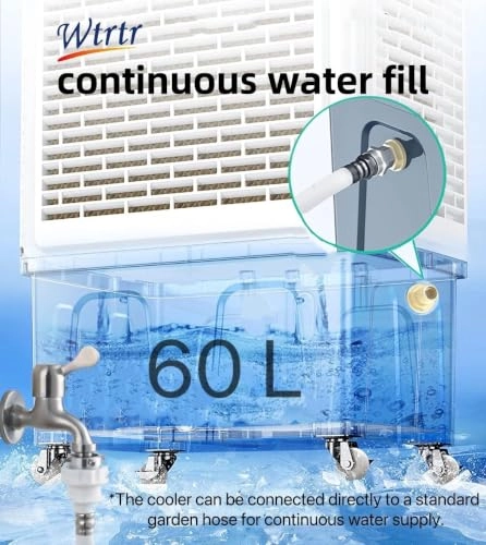 Remote Evaporative Air Cooler - 60 Liters