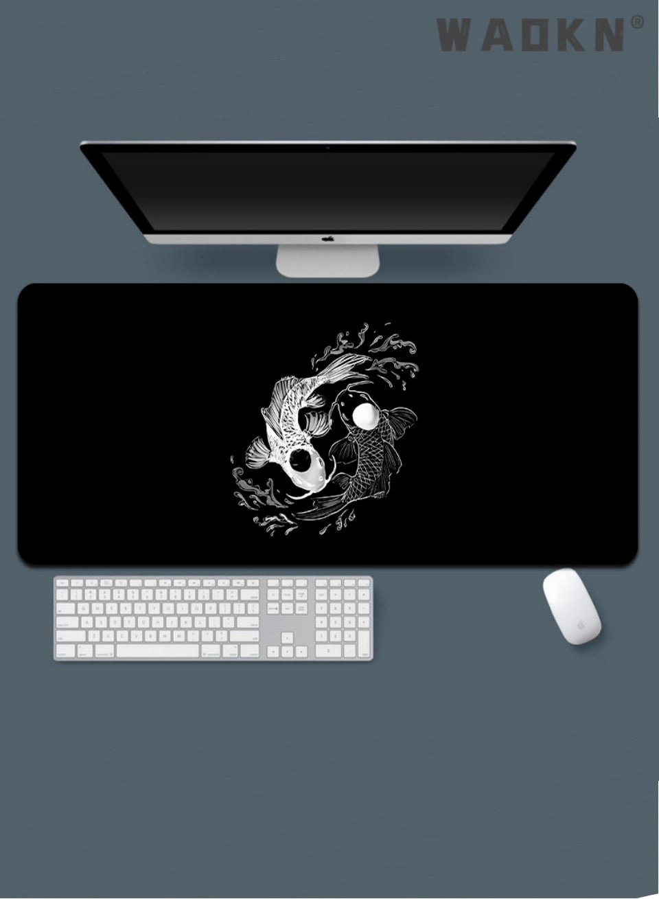 WAOKN L Leather Gaming Mouse Pad