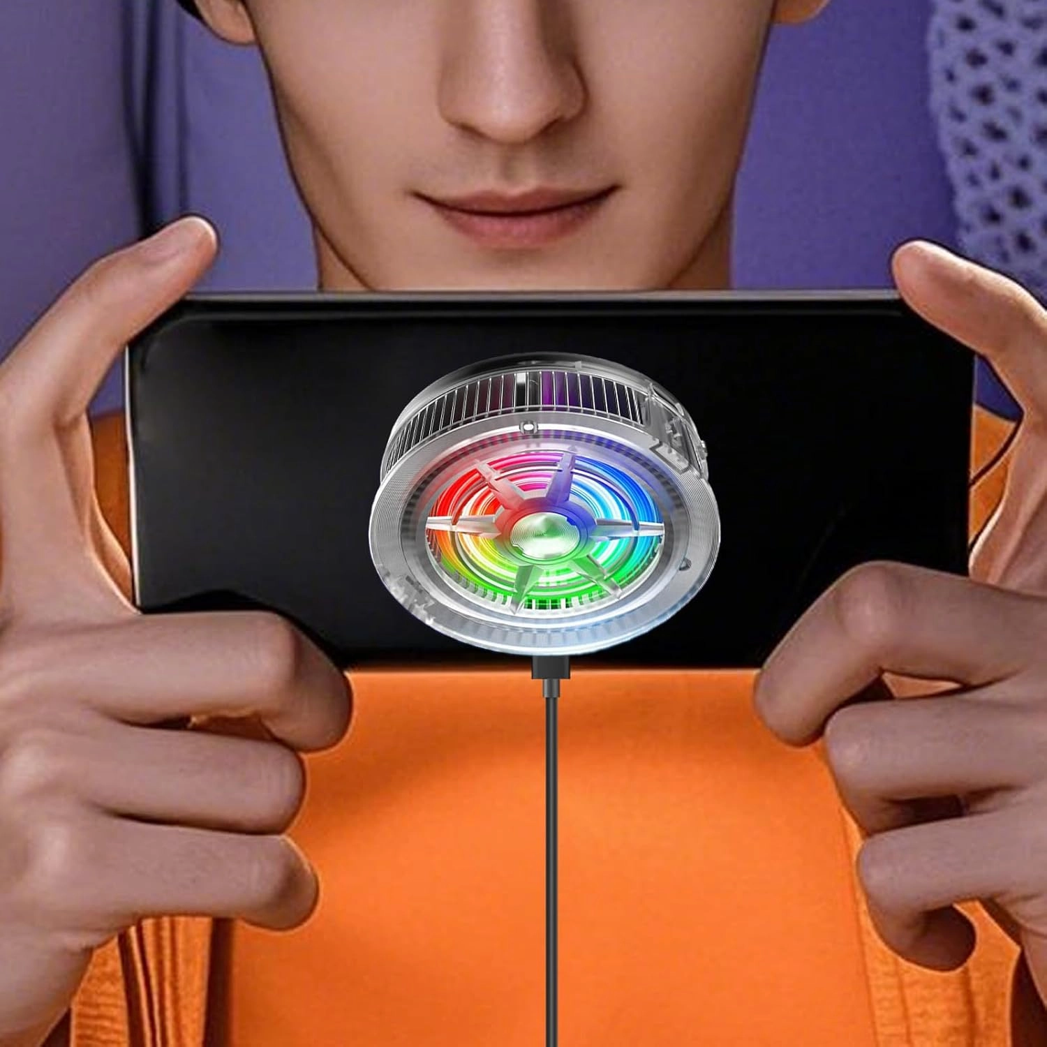 Phone Cooling Fan - Magnetic RGB USB Cooling