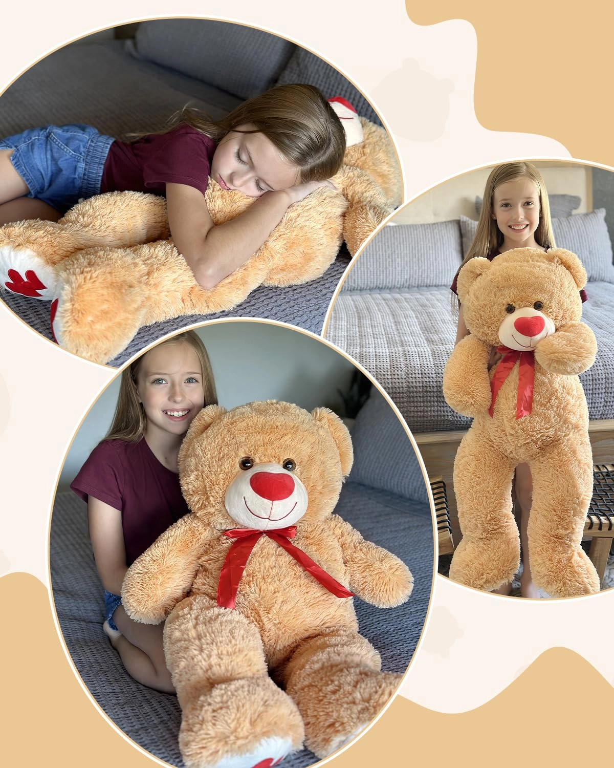 Teddy Bear - 39 inches Gray