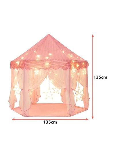 Hexagon Princess Castle Tent - 140x135x70centimeter