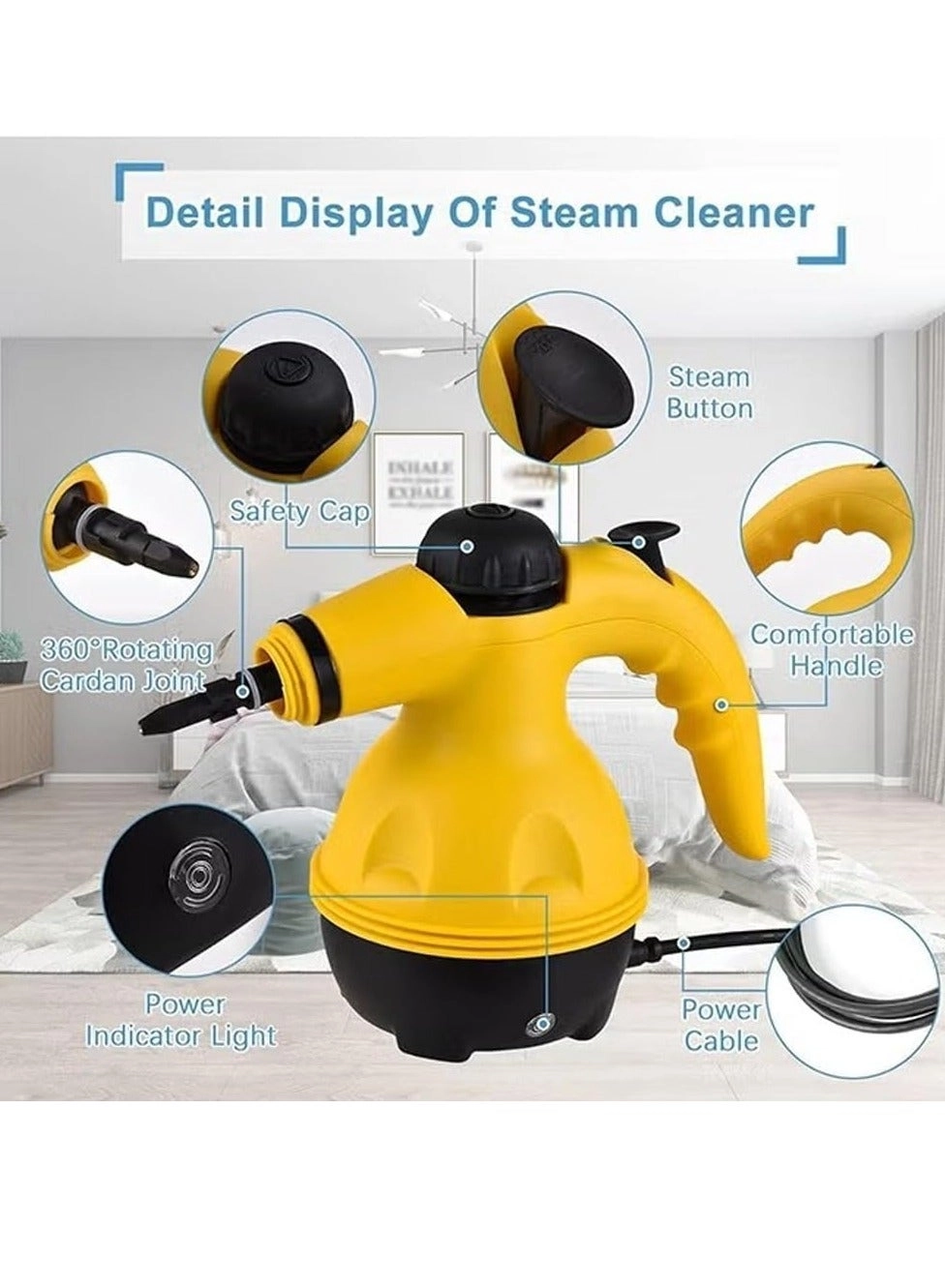 Handheld Pressurized Steam Cleaner - 3.0bar 350ml
