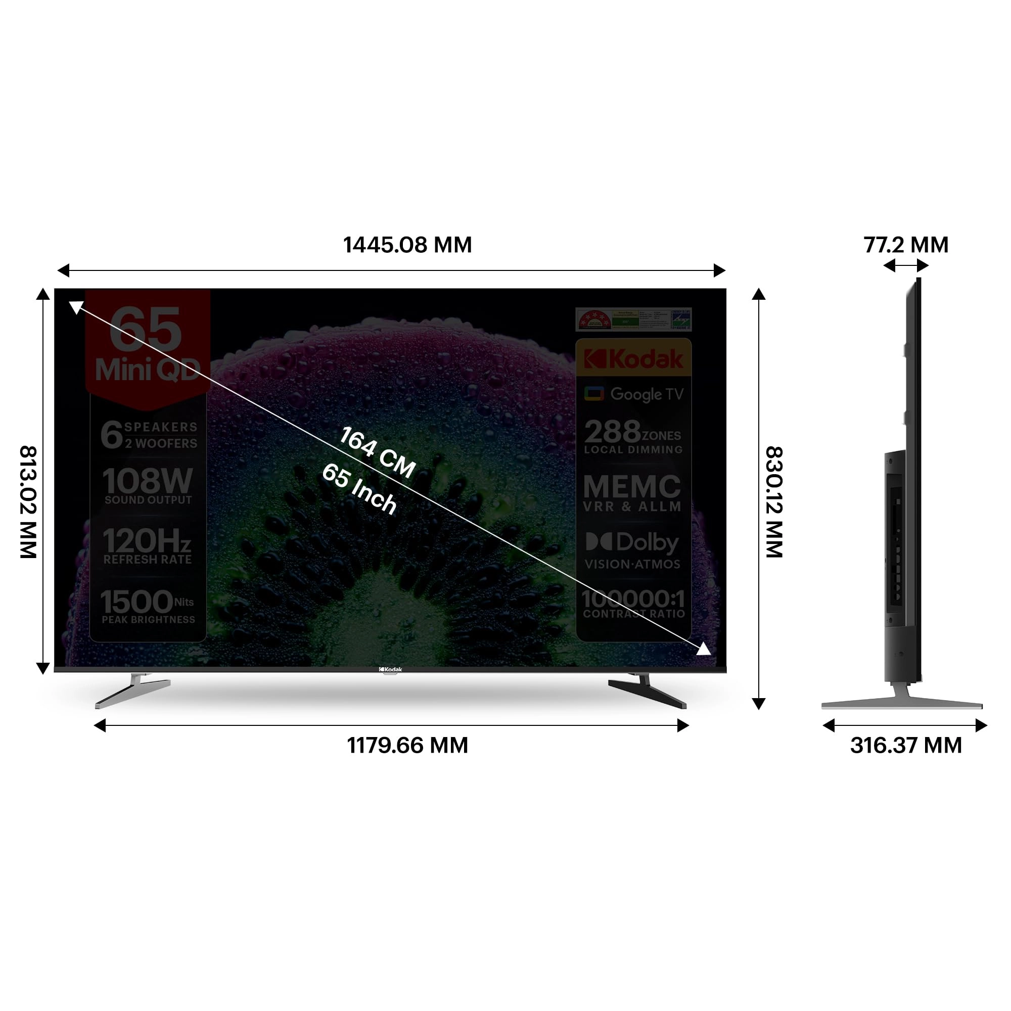 K65Mini5020 - 65 inches