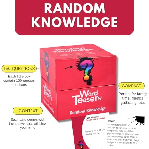 Random Knowledge Trivia Cards - 10 years and up