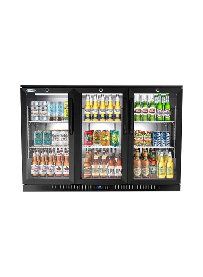 3 Door Back Bar Cooler - 11 cu.ft 32-50 Fahrenheit