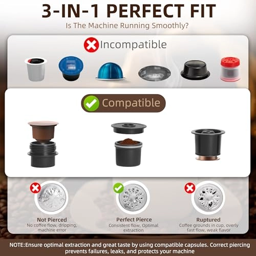 3-in-1 Portable Coffee Machine - 20Bar Milk Frother USB-C