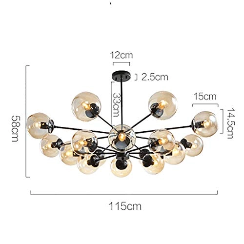 Sputnik Chandelier - E26 Cognac 20 Head