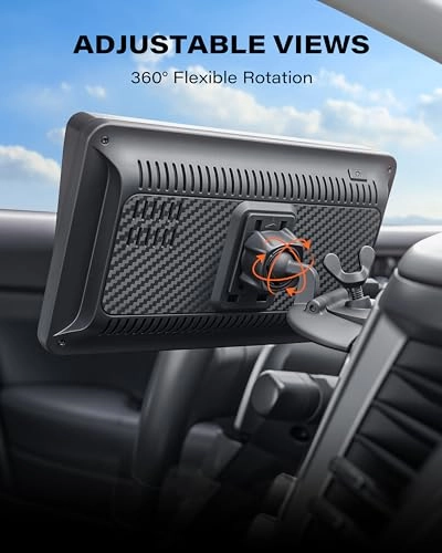 CD Slot Mount - 360° Rotation Tool-Free Installation Compatible with 7-11 Inch Portable Car Play Screens