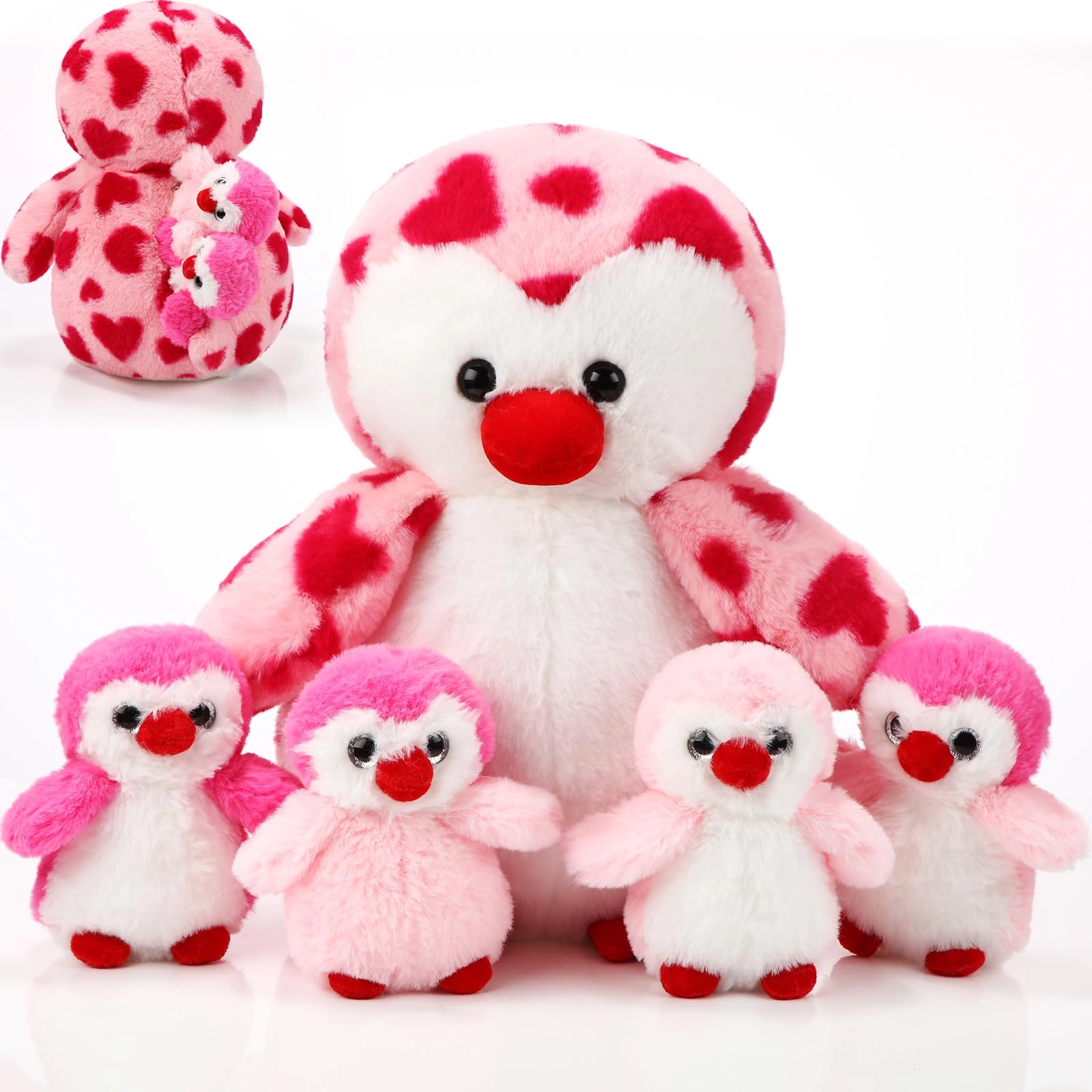 Harrycle Penguin 0944 35 cm Plush - Mom Penguin with 4 Baby Penguins