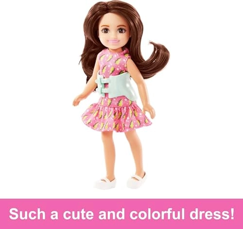 Chelsea Doll - Small Scoliosis brace Pink Lightning Bolt Dress Ages 3+