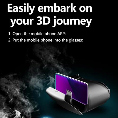 VR Headset - 3D Anti Blue Lenses 5 to 7 Inch Smartphones